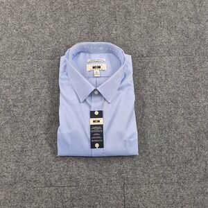 Joseph Abboud Mens Dress Shirt 20 36/37 Tall Blue Egyptian Cotton Non-Iron New